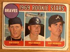 1969 Topps Braves Rookie Stars Bob Didier Walt Hriniak Gary Neibauer #611 PR/FR picture