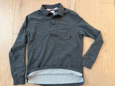 Relwen Frenchloop Polo Shirt Medium Gray Long Sleeve Quiet Luxury Pocket picture
