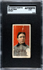 1909 T206 Joe Tinker Portrait SGC Authentic 150 / 25 HOF Baseball Card picture