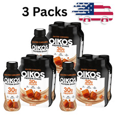Oikos Protein Shake, Shelf Stable, Salted Caramel, 30g Protein, 12 fl oz, 12 Ct picture