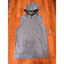 Old Navy Active Boys XL 14-16 Dynamic Fleece Sleeveless Hoodie Sage Green 873432 picture