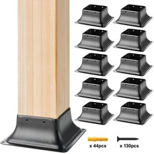 VEVOR 10Pcs 4x4 Post Base Brackets Heavy Duty for Standard Wood Post Anchor picture