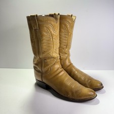 Vintage ML Leddy Handmade Custom Western Leather Cowboy Boots Size ~11.5D picture