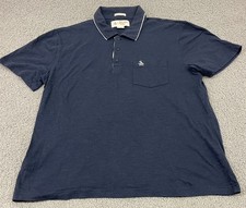 Original Penguin Men's Large Navy Heritage Slim Fit Pocket Polo Shirt picture