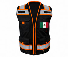 USA FLAG HIGH VISIBILITY Surveyor Two Tones Safety Vest  Mesh front & back picture