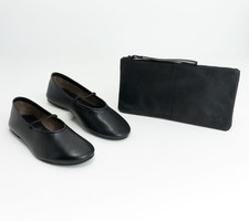 Seychelles Leather Flats & Bag - Neon Moon Black 8/M New picture
