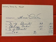 Hank Leiber 🔥🔥🔥🔥MLB Debut: 1933 New York Giants 🔥🔥🔥🔥Autograph🧢 picture