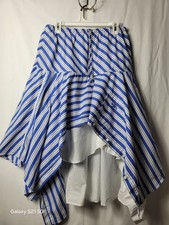 JW Anderson Layered asymetric midi skirt Size US 8 blue/white picture