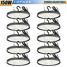10 Pack 150W UFO Led High Bay Light Warehouse Factory Ceiling Dimmable Fixtures picture
