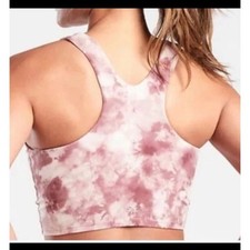 Athleta Conscious Crop Printed Womens 3X Pink Tie Dye NEW D-DD Powervita Bra picture