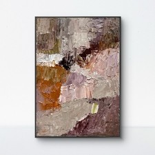 Fracture 5x7 Abstract Original Oil Painting Home Decor picture