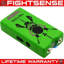 Mini Rechargeable Stun Gun 10 Mil Volts With Led Light Extremely Powerful Green picture