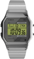 Timex T80 Digital Silver SS Expansion Band Watch - Brand New TW2R79100VQ picture