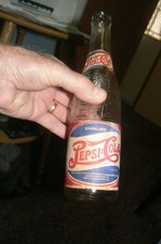 RARE 1930s-1940s Double Dot Pepsi Cola Paper Label Bottle. GRAND RAPIDS, MICH. picture