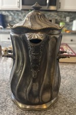 Antique Tea Silver/ Pewter ? Mystery Big And Heavy picture