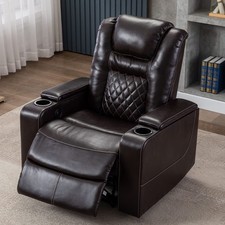 Canmov Electric Recliner Chair with Hidden Arm Storage, USB Ports & Cup Holders picture
