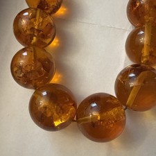 Vintage,Rare & Translucent,Knotted Genuine Golden Baltic Amber Necklace 170 gr picture