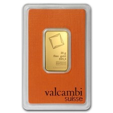 20 Gram Valcambi Suisse .9999 Fine Gold Bar in Assay picture