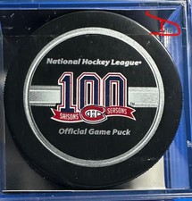 2008-2009 Montréal Canadiens (100yr Anniversary) NHL Official Game Puck picture