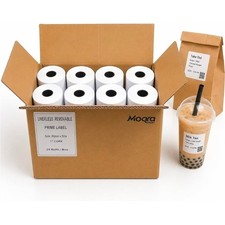 24 Rolls Moqra Paper Sticky Linerless Thermal Labels 1