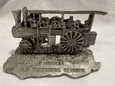 Vintage Midwest Thrasher’s Reunion Pewter Figure -Thrashing Machine-STEAM ENGINE picture