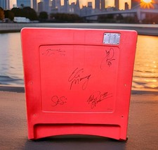 Eli Manning Signed Giants Stadium Seat Back With 4 other SB XLII Champions  picture