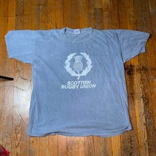 Anvil Men's Grey and Blue T-shirt picture