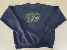 Vintage 90's Sweatshirt The Plaza Lights Kansas City Size Large Old Crew Grade A picture