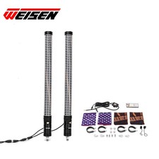 2x 2FT COB Thick LED Whip Spiral Chasing RGB Fat Whip Lights For Can Am Polaris picture