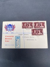 1937 King George VI Registered Coronation Souvenir First Day Cover Edinburgh. picture