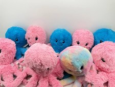Wishpets SoftDots Octavio 9in Octopus Plush Lot Pink Blue NWT 4.90 lb picture