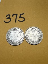 1915 & 1917 Canada Dime - Sterling 92.5% Silver - World Coins picture