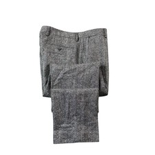 Bonobos Gray Marzotto Donegal Flecked Wool Mens Trouser 32x32 Slim Fit picture