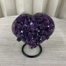 390G Natural Brazilian amethyst hand cut heart-shaped decoratio picture