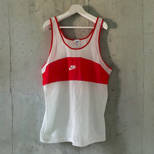 Vtg 1980s NIKE Sportswear Mesh Tank Top Made in UK Blue Tag Rare Excellent picture