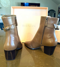 Alexandre Birman Jessa Bootie Women's Brown Nappa Leather Ankle Zip Bow 11 picture