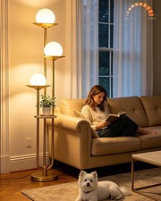 3-Globe Dimmable Floor Lamp with Table Modern Floor Lamps 3000K Warm White picture
