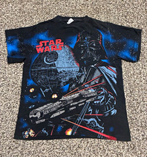 Rare Vintage 1996 In Advance Star Wars Darth Vader Graphic Print Shirt Black XL picture