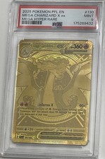 PSA 9 Mega Charizard X ex 130/094 Gold Me02: Phantasmal Flames Holo Hyper Rare picture