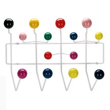 Mid Century Modern Coat Rack Wall Mounted Hang-It-All 14 Hooks Multicolor Steel picture