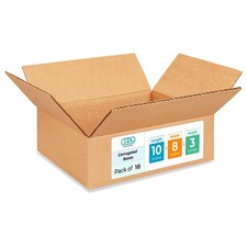 Medium Moving & Shipping Boxes 10x8x3 inches 10Pack  Extra Strength 200 lb vs... picture
