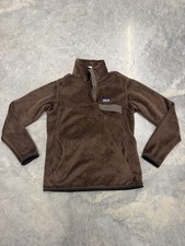 Patagonia Women's Re-Tool Snap T Fleece Pullover Pockets Brown Sz M picture
