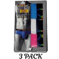 Men's 2xist Pride Briefs underwear Sport Mesh No Show 3 Pack L(36-38) picture