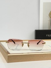 FG57415U FRED Rimless Sunglasses Cut Edge Lens Luxury Metal Frame 58□17-142 picture
