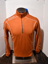 NWT Columbia Golf Men's SM 1/4 Zip Pullover Long Sleeve Orange Omni Wick/Shade picture