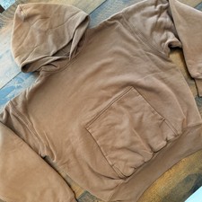 YZY x Gap Hoodie Mens Small Brown Heavyweight Pullover Kangaroo Pocket picture