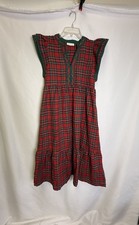 ENTRO Saylor Tiered Plaid Dress NWT sz S (see Imperfection) picture