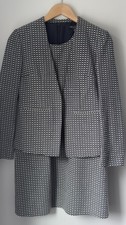 Brooks Brothers Petite Dress Jacket Set 8P 6P 100% Cotton Navy White NWOT picture