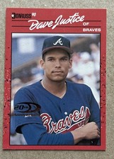 DAVE JUSTICE 2001 Donruss 20th Anniversary #d/ 1990 BRAVES picture