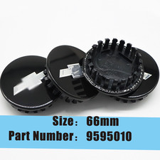 4Pcs 66mm For Blazer Camaro Colorado Equinox Traverse Center Wheel Caps Black picture
